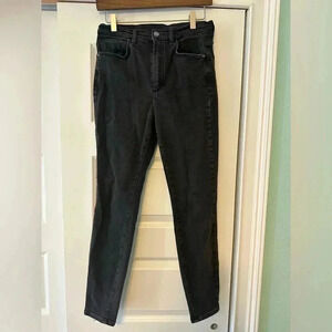Massimo Dutti Women’s 6 High Rise Skinny Leg Full Length Black Jeans Casual